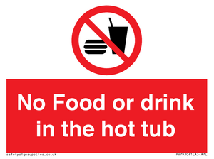 No Food or drink in the hot tub